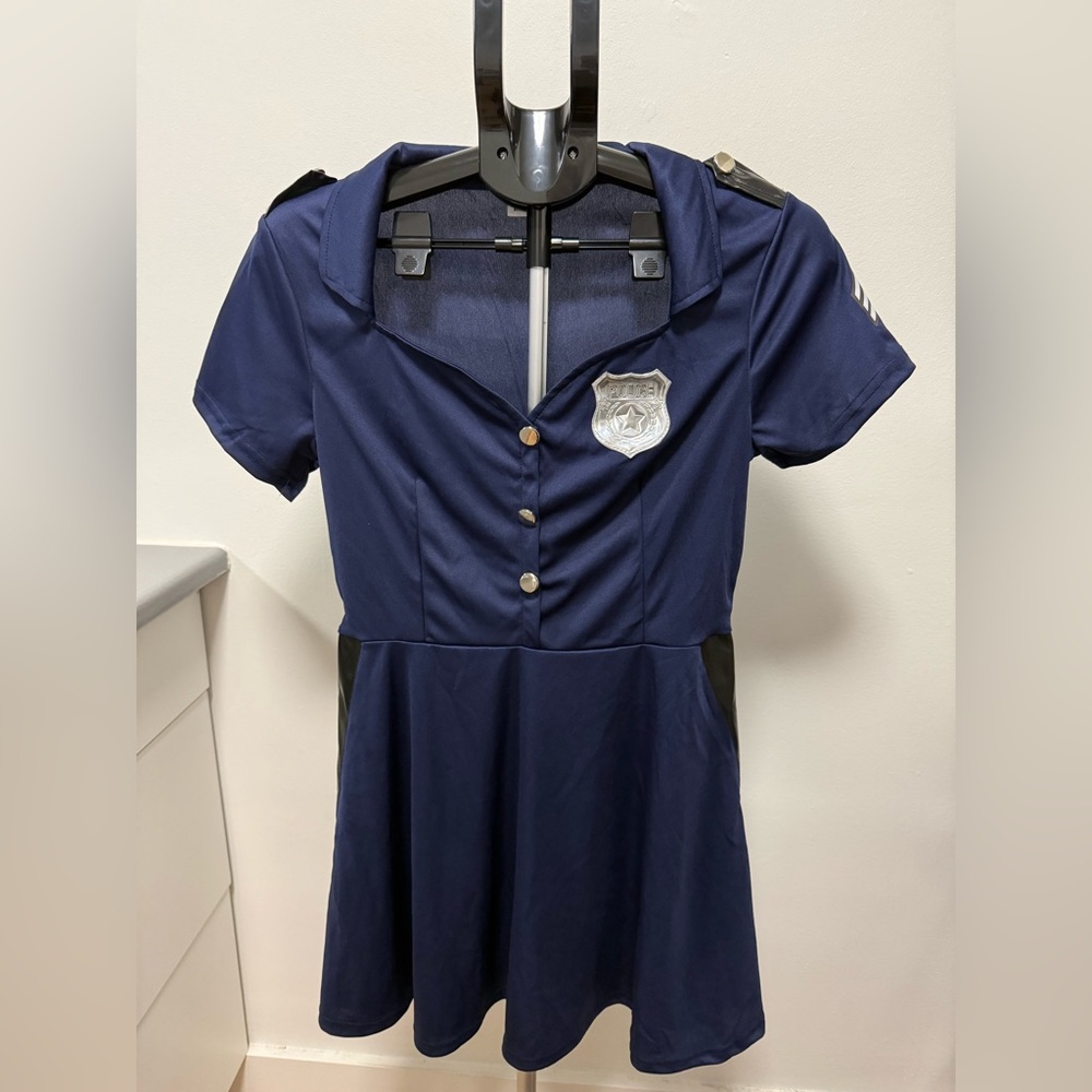 Women's Police Officer Costume Dress Size Medium Halloween Cosplay